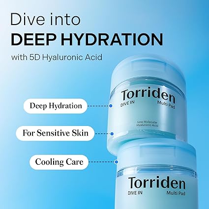 Torriden DIVE-IN Multi Pad (80 Pads) – Hydrating &amp; Soothing Serum Facial Pads
