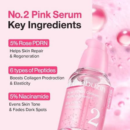 Numbuzin - No.2 Rose PDRN Collagen plumping serum, 30ml