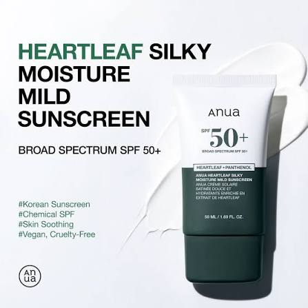 Anua - Heartleaf Silky Moisture Sun Cream SPF50+