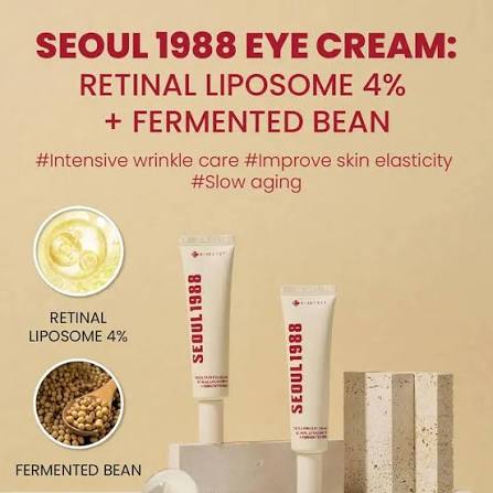 K-SECRET – SEOUL 1988 Eye Cream: Retinal Liposome 4% + Fermented Bean, 30ml