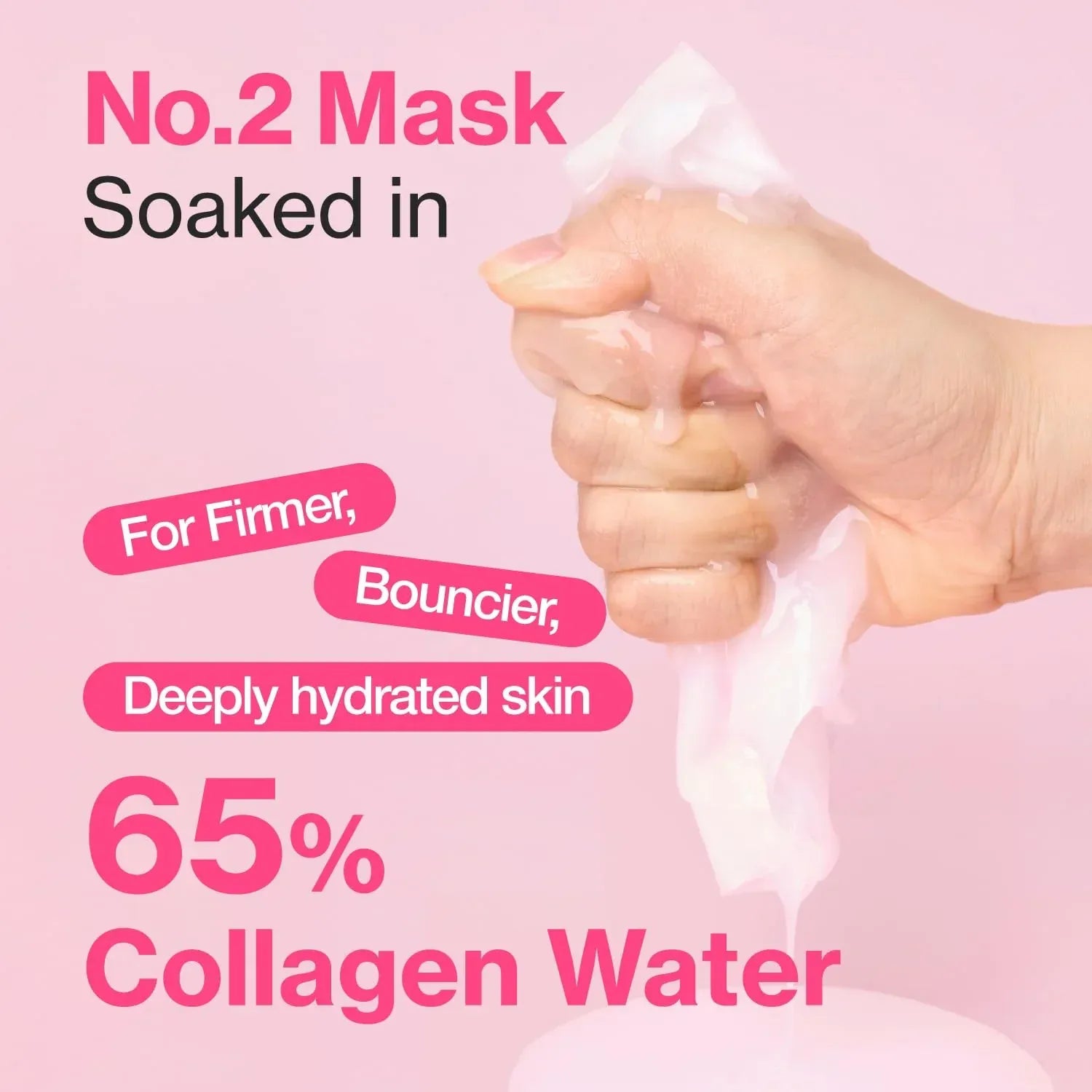 Numbuzin No.2 Rose PDRN Collagen Plumping Sheet Mask 5ea
